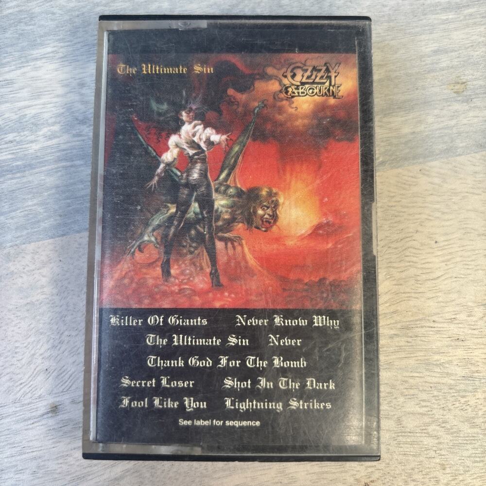 The Ultimate Sin by Ozzy Osbourne (Cassette, Jan-1986, Epic)
